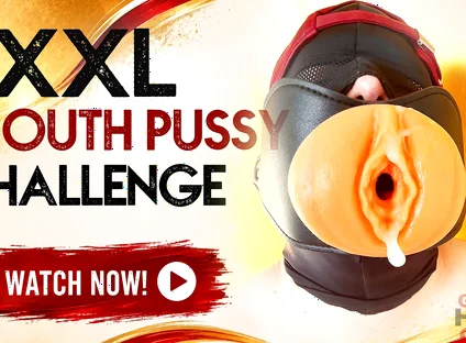 A Really Big Xxl Cock Penetrates Through the Mouth Gag Into My Mouth Pussy