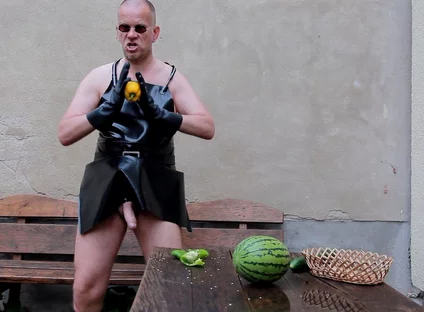 The Horny Rubber Gardener - Crushing Vegetables & Boot Care