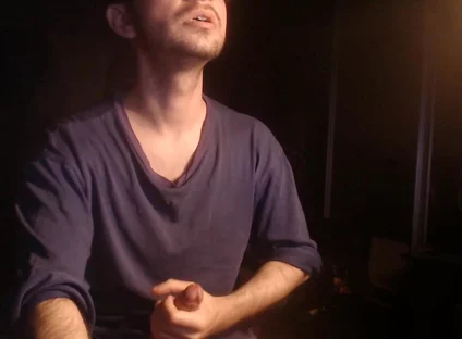 A Guy Plays with His Dick During a Webcam Show