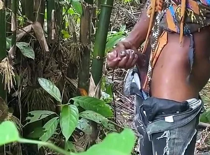 Pouring Cum in the Forest