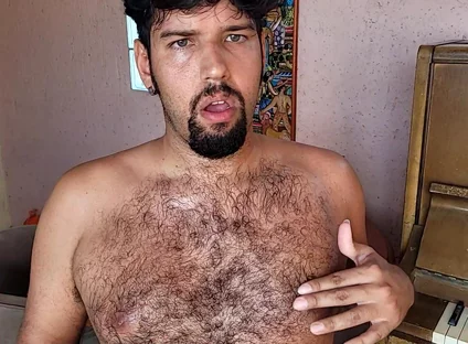 Hairy Bear Full Body Tease