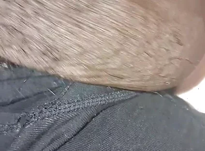 Stroking Big Black Uncut Dick Through Underwear