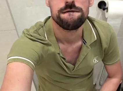 Hot Stepdaddy Jerking off in Bathroom