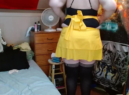 Sissy Bitch Teases shaking its fat ass and playing with boobs