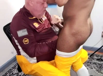 Coach Inspects Players Penis Before the Big Game.