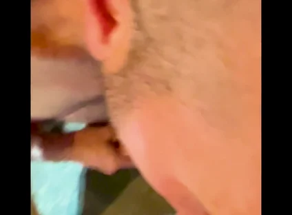Construction Stepdad Has Fun in the Garage with His Buddy