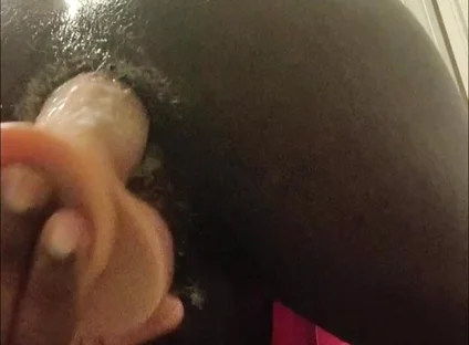 Thick Femboy Creaming On thick Dildo