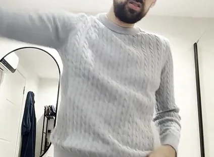 Hot Mature Stepdaddy Jerking off and Showing Ass