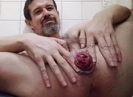 Step Daddy Loves to Push Out His Sexy Prolapse