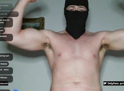 Soldier in Uniform Edgt Himself Live and Makes You Cum