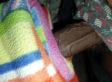 Big Black Cock a Man Handjob in Night Room