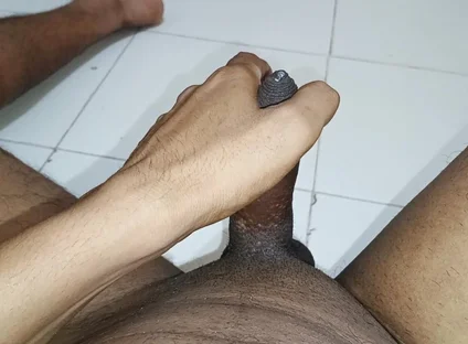 Young Indian Desi Boy Slowly Slowly Masturbation