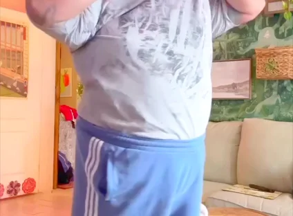 Erotic Naked Fat Man Belly Bear Dancing
