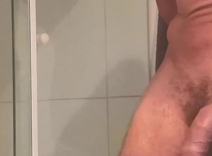 Gold Shower Pissing Toilet at Home Piss Cock Dick