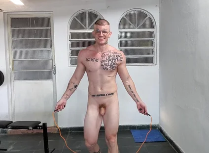 White Shaved Training Naked