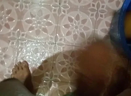 Playing with Soap in the Bathroom