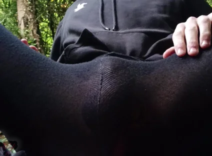 Hairy Wbc Sissy Outside - Edging Ends in a Huge Load