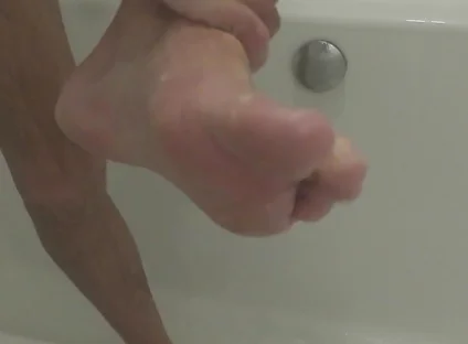 Washing My Feet for My Foot Worshippers