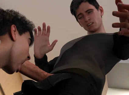 Summer Vacation - College Jock Peter Tries to Suck His First Cock