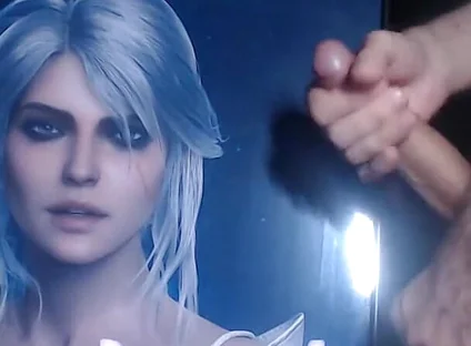 Cum Tribute for Ciri (game Character From Witcher 3)