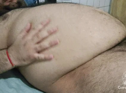 Fat Guy Masturbating