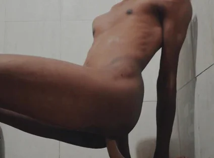 Indian Femboy Anal Play in Bathroom