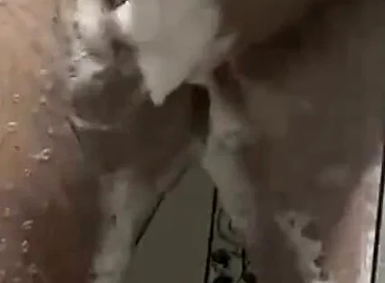 1-) Turkish Bathroom Shower and Big Ejaculation.foot:)