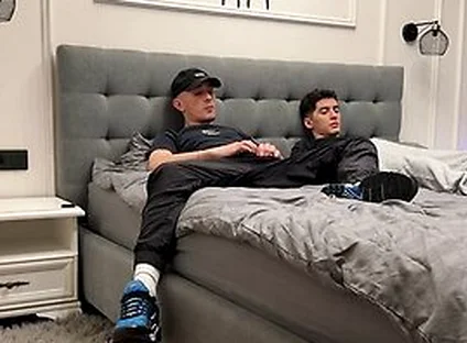 Two Friends Jerk Off Together