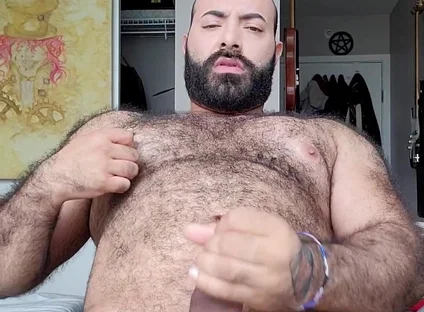 Bear Solo Masturbating