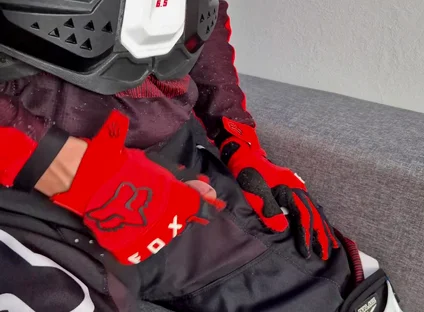 A Very Excited Biker Marked His New Fox Boots
