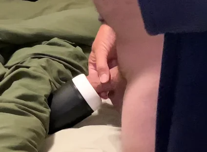 Filling up My Mouth Toy with Future Cum Lube