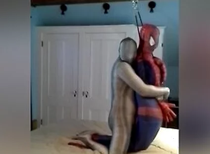 Zentai Croc Has Some Fun With Captured Dummy Spiderman