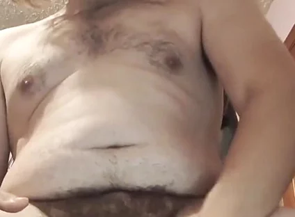 Rubbing Lotion on My Belly While Beating My Meat!