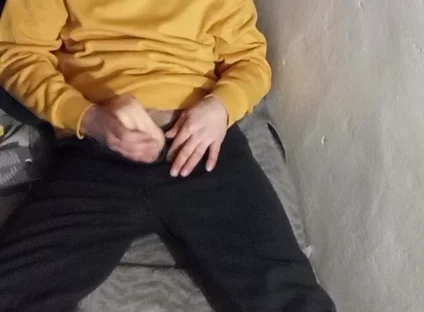 Masturbating in Bed at the Cabin