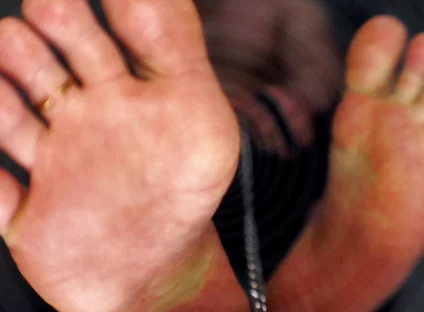 Chained to Master's Feet