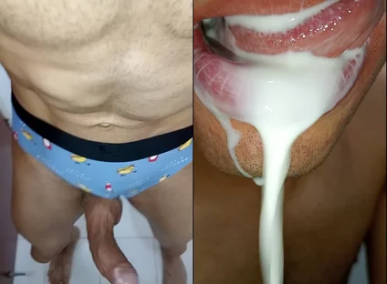 I Love Cum in My Mouth, Tongue Long Tongue, Kiss, Six Pack, Fitness Gym, Submissive, Women's Lingerie