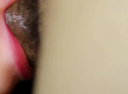 Very Close-up of Plunging a Penis Into a Wet Mouth