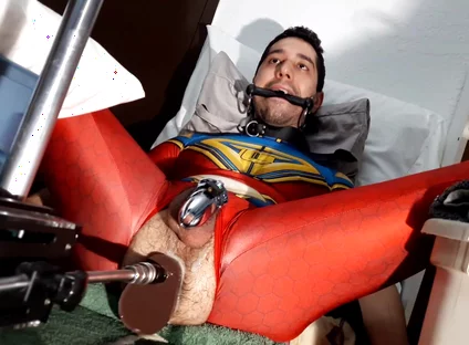 October 2021 Ricky Cage Live Show - Cock-locked Superhero Takes Dicks in Ass and Mouth!