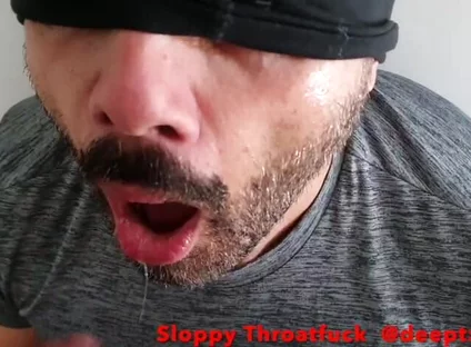 Cumshot and Sloppy Throatfuck with Latino Jock