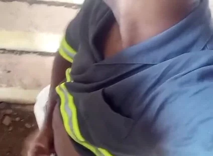 On the Building's Stairs, Hitting One
