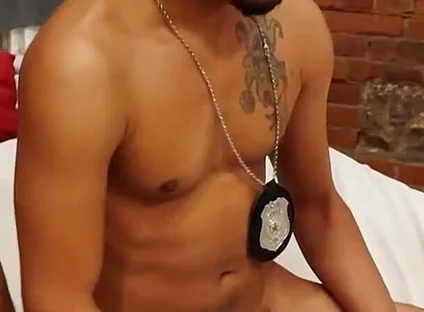 Two Black Officer Cocks Fuck Latin Ass