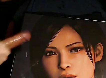 Cum Tribute for Ada Wong (game Character From Resident Evil 4 Remake) Huge Load