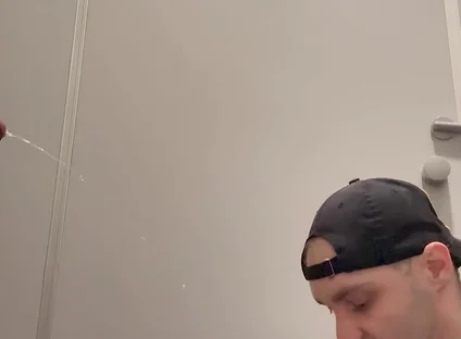 Gay Skinhead Kinkysirius Take a Gold Shower Public Toilet