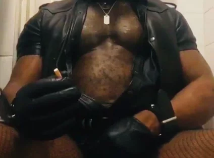 Leather Muscle Verbal Smoke Session