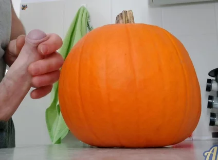 Another Halloween Orgasm. Throbbing and Thick on Pumpkin.