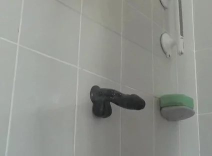 Riding a Large Black Cock Dildo 1