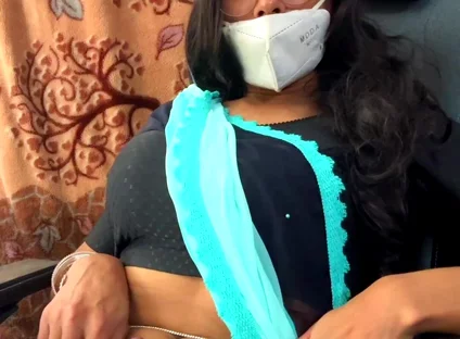 Crossdresser in Saree Jerking off