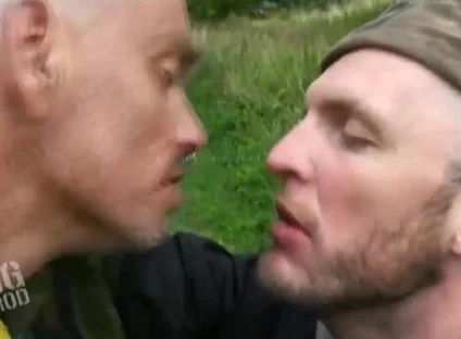 pigprod - spitting piss skinhead boys outdoor