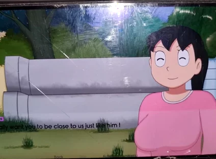 Nobita Rubbed Her Stepmother's Breasts, All the Water From Her While Bathing.