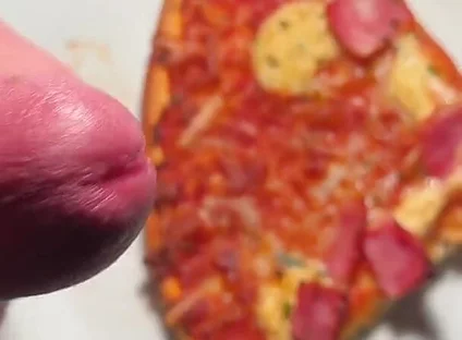 Twink Squirt on His Pizza